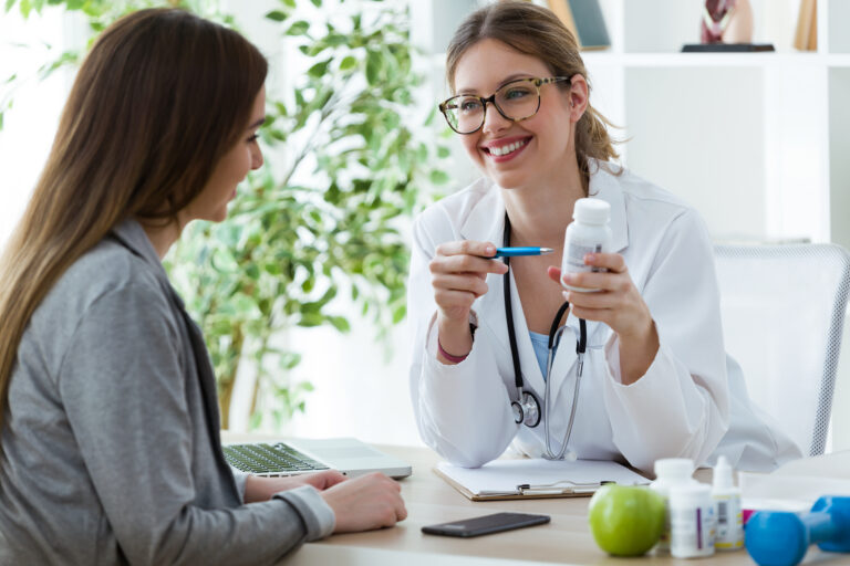 medical weight loss doctor advising a patient